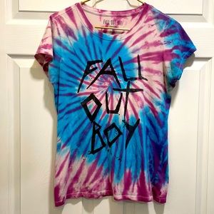 Fall Out Boy Tye Dye Graphic Concert Tee size Med